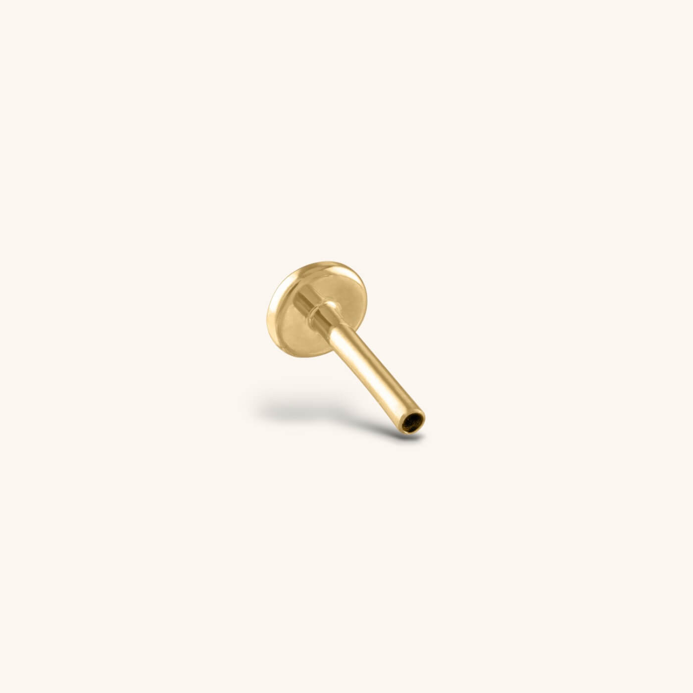 14k Gold Internally Threaded Replacement Flat Back Post