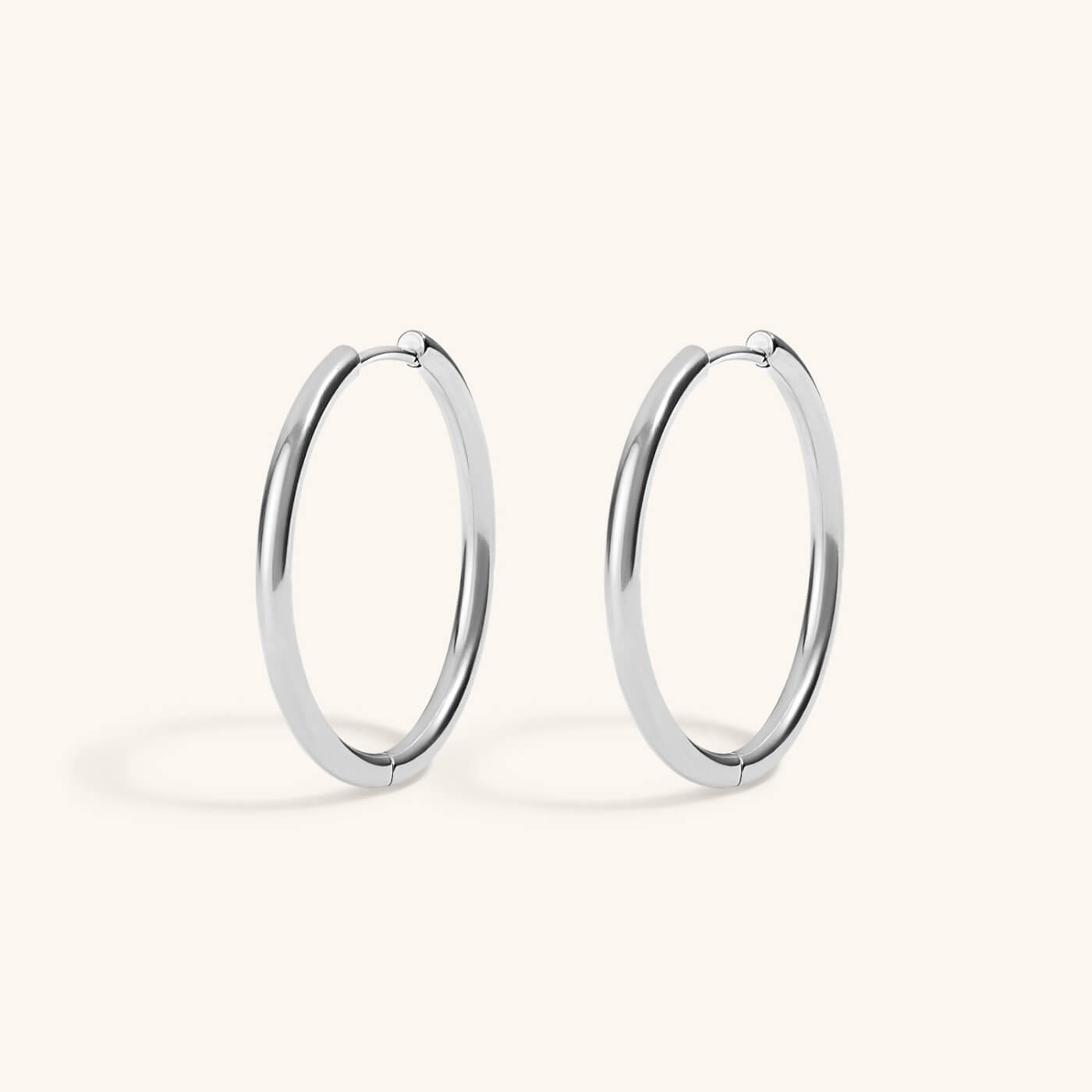 Classic 1" Hoops in Titanium