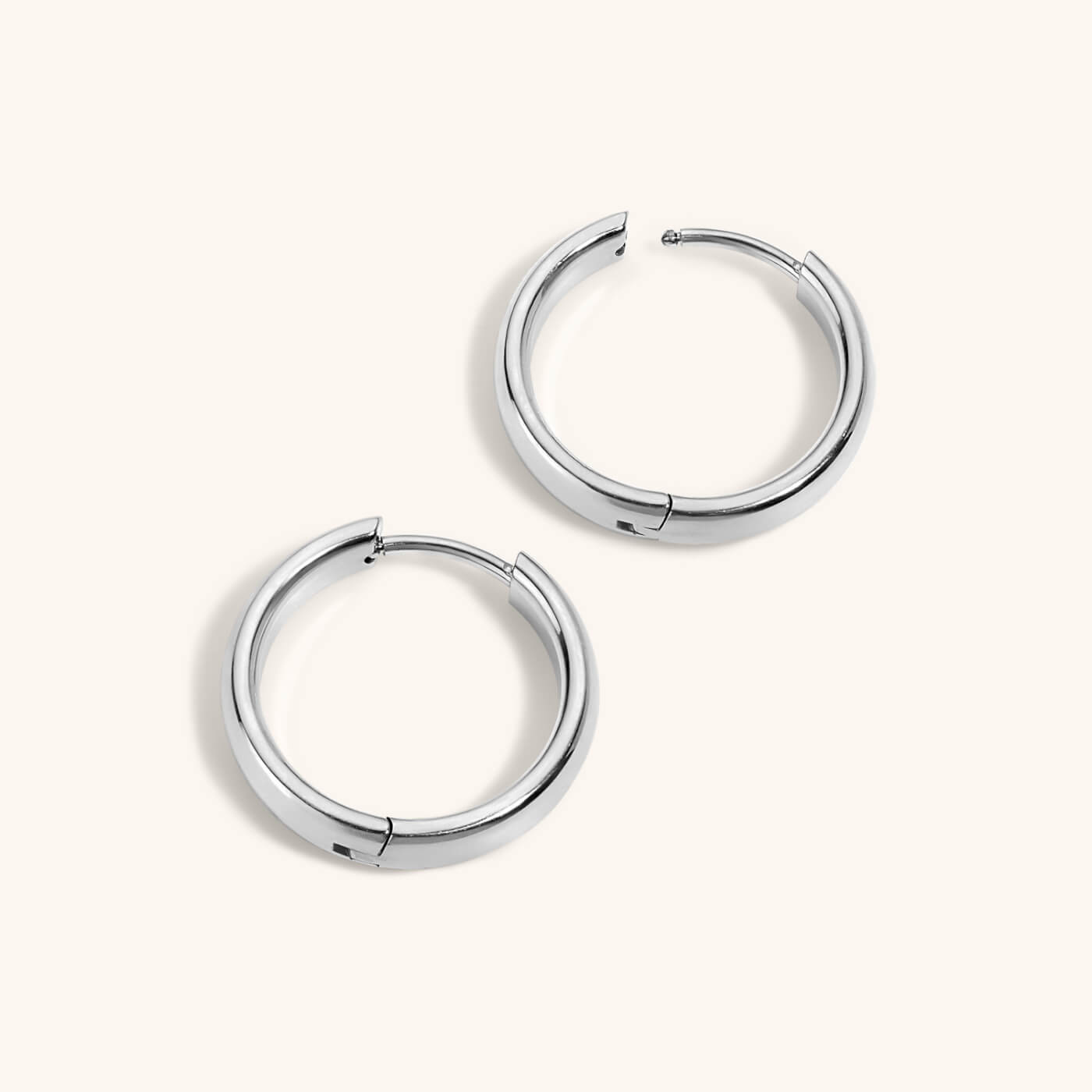 Bold Hoops in Titanium