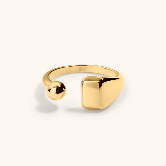 Floating Sphere Signet Ring