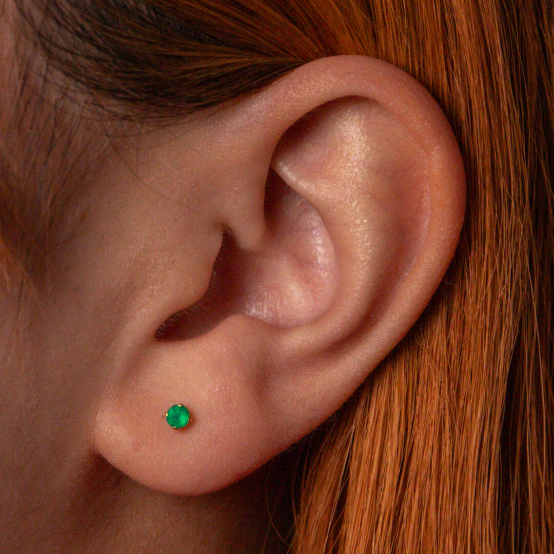 Green Chalcedony Nap Earrings